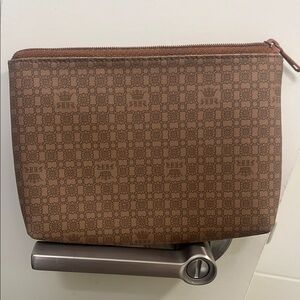 💖Richel Made in Italy Pristine Brown Patterned Cosmetic Pouch